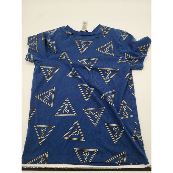 GUESS Kids SZ Large/7 All Over Print T Shirt Navy Blue - Picture 2 of 5